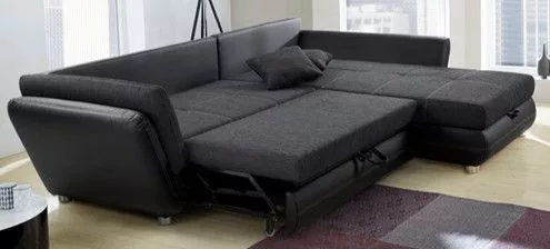 Lava ágyazható sarokkanapé -fekete