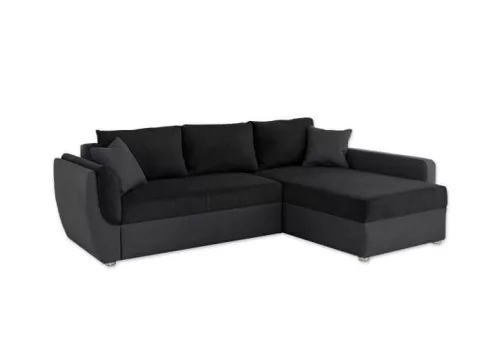 Sebastino univerzális sarokkanapé - sötétszürke/fekete