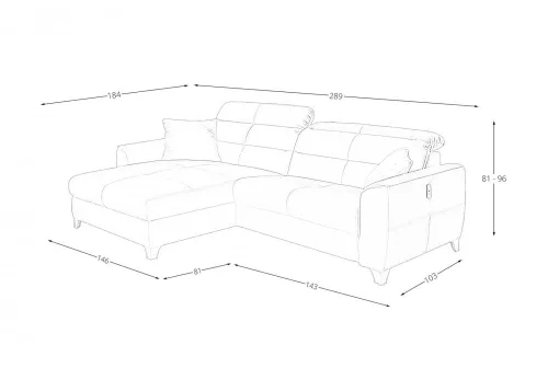 DAMASCUS - Sarokkanapé (Barna)