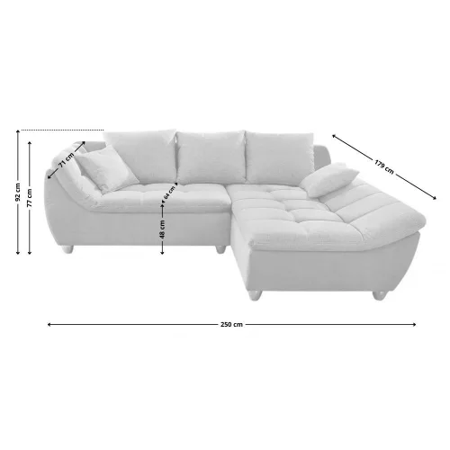 GUSTIO - Univerzális Sarokgarnitúra (Sötétszürke)