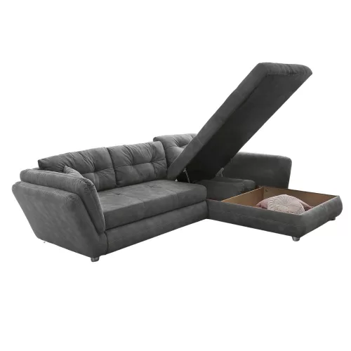 SENGEN - Sarokgarnitúra - Antracit