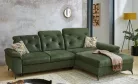 STUDIO kanapé - velúrhatású sötétzöld