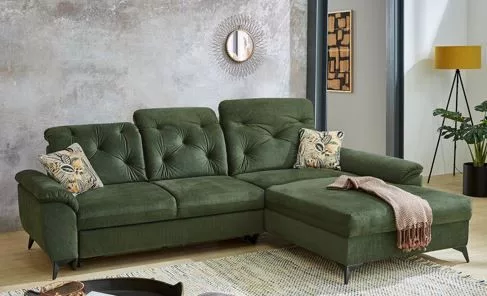 STUDIO kanapé - velúrhatású sötétzöld