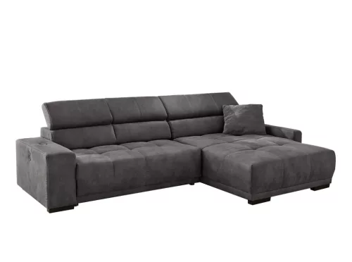 MILES relax kanapé - kord hatású sötétszürke