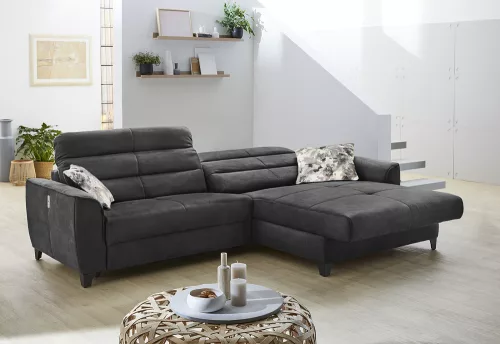 DAMASCUS - Sarokkanapé (fekete)