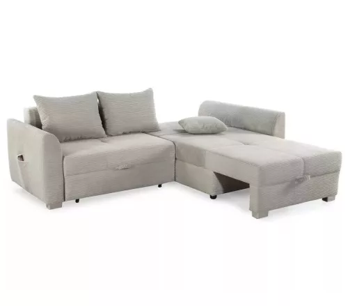 GROOMER - univerzális sarokkanapé - Kordhatású világos gríz