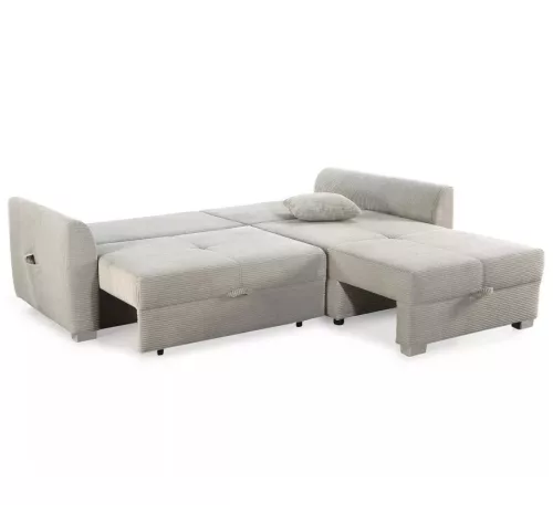 GROOMER - univerzális sarokkanapé - Kordhatású világos gríz