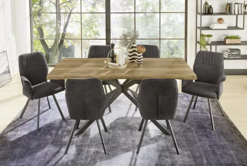 Kelly karfás étkezőszék - fekete