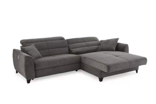 DAMASCUS - Sarokkanapé (kord sötétszürke)