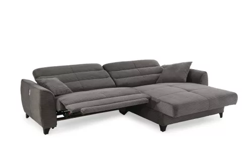 DAMASCUS - Sarokkanapé (kord sötétszürke)