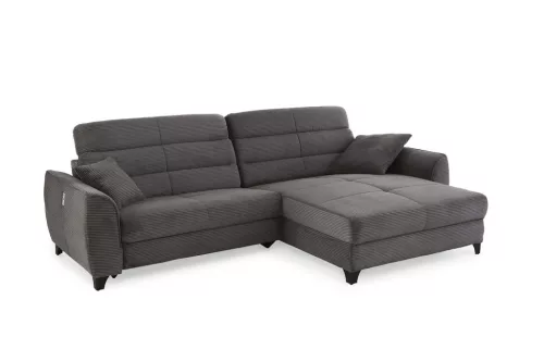 DAMASCUS - Sarokkanapé (kord sötétszürke)