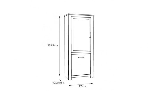 Havanna vitrin - antik tölgy