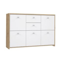   BEST CHEST öt ajtós, két fiókos komód - artisan tölgy/fehér
