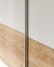 MAYACUS tolóajtós gardróbszekrény (270 cm) - mauvella tölgy/fehér