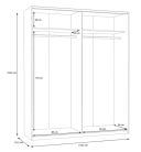 Schach&Matt gardrób (SHMS82411-M576)  artisan tölgy/fehér - 170 cm