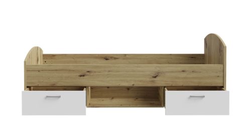 CULGOA ifjúsági ágykeret 90*200 cm - artisan tölgy/fehér