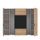 DALLAS gardróbszekrény (270 cm) - catania tölgy/fekete