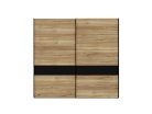 Baderna tolóajtós szekrény 220 cm (BDNS92511-M635) - mauvella tölgy/fekete