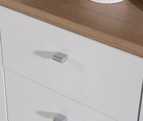 BEST CHEST három ajtós, két fiókos komód - artisan tölgy/fehér