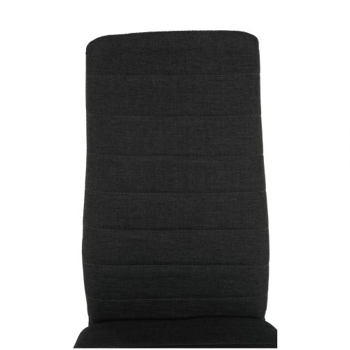 Étkezőszék, sötétszürke szövet/fekete fém, COLETA NOVA