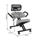 RUFUS - Ergonomikus térdeplőszék - szürkésbarna, taupe