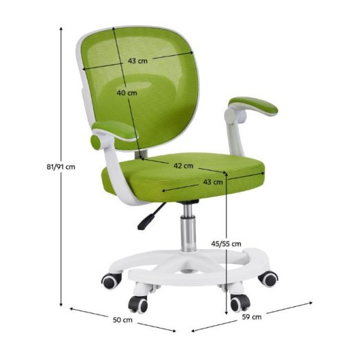 TRIXI TYP 2 forgószék (zöld/fehér)