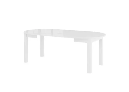 RONDO 02 Bővíthető asztal 110-190 cm (fényes fehér)