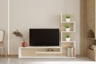 Basilisk - Tv-állvány polccal (sonoma tölgy/fehér)