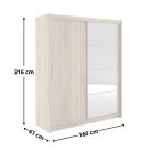 Dario 002 - Gardróbszekrény 160 cm (Sonoma tölgy)