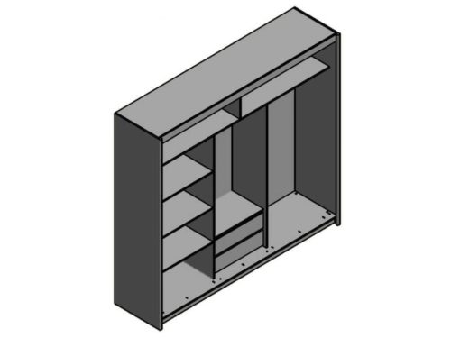 Dario 004 - Gardróbszekrény 200 cm (Sonoma tölgy)