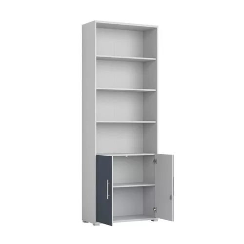 Karib 009 - Polcos szekrény (antracit/hamuszürke) REG2D/220