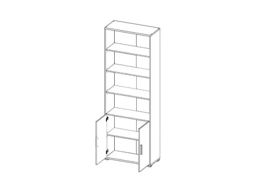 Karib 009 - Polcos szekrény (antracit/hamuszürke) REG2D/220