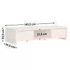 KASIA 001 - 2 fiókos TV-állvány (sonoma tölgy) RTV2S/14