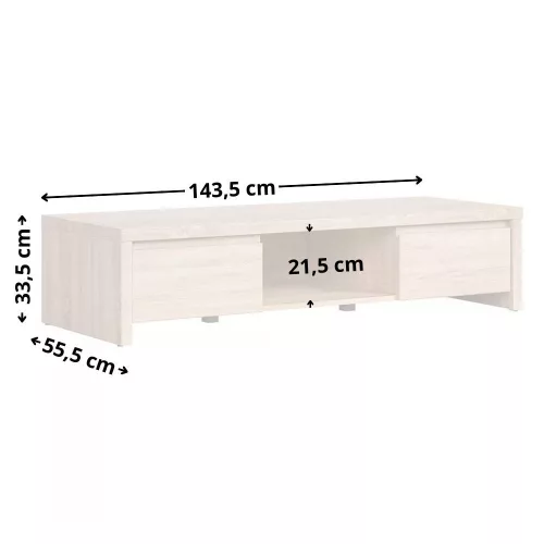 KASIA 001 - 2 fiókos TV-állvány (sonoma tölgy) RTV2S/14