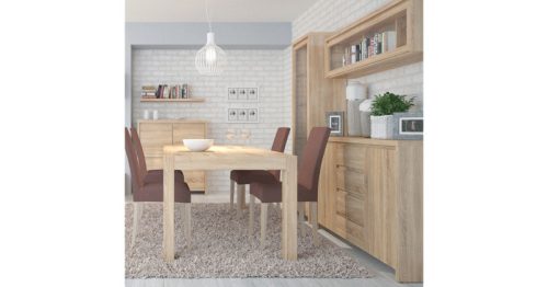 KASIA 010 - 2-ajtós, 4-fiókos komód (sonoma tölgy) KOM2D4S