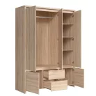 Kasia 018 - 5-ajtós, 2-fiókos ruhásszekrény (sonoma tölgy) SZF5D2S