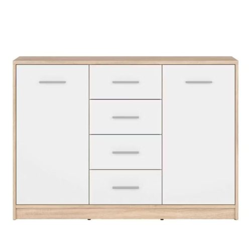 Nepo 012 - Komód (sonoma tölgy/fehér) KOM2D4S