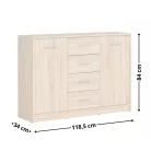 Nepo 012 - Komód (sonoma tölgy) KOM2D4S