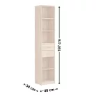 Nepo 013 - Kétfiókos polc (sonoma tölgy) REG2S/40