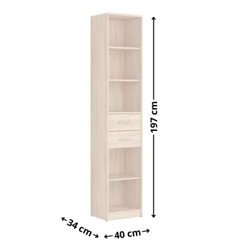 Nepo 013 - Kétfiókos polc (sonoma tölgy) REG2S/40