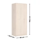 Nepo 017 - Kombinált ruhásszekrény (sonoma tölgy) SZF2D