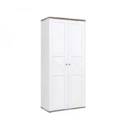   VALENTINA 007 - Kétajtós, egypolcos ruhásszekrény (canyon fenyő/trüffel tölgy) SZF2D