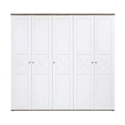 VALENTINA 008 - Ötajtós gardrób (canyon fenyő/trüffel tölgy) SZF5D