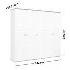 VALENTINA 008 - Ötajtós gardrób (canyon fenyő/trüffel tölgy) SZF5D