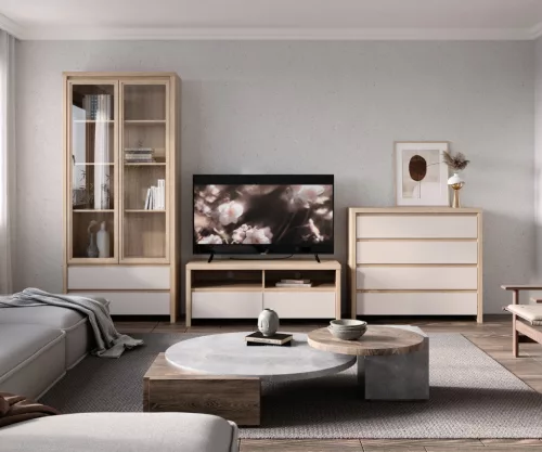 KASIA 002 Tv állvány (RTV2S140/40) - sonoma tölgy/kasmír