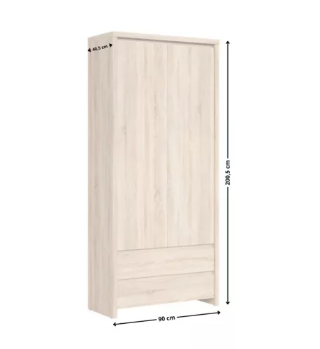 Kasia 016 szekrény (REG2D2S) - sonoma tölgy