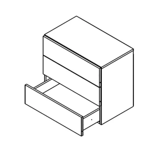 VERITAS fali szekrény (KOM3S) - sonoma tölgy/kasmír