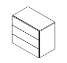 VERITAS fali szekrény (KOM3S) - sonoma tölgy/kasmír