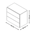 VERITAS fali szekrény (KOM3S) - sonoma tölgy/kasmír