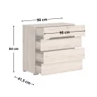 Elvaro 008 komód - KOM4S/90 - san remo/wenge